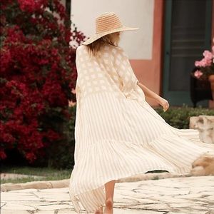 NWOT Free People Kenna Ruffle Kimono Coverup